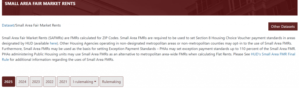 HUD Fair Market Rents For Section 8